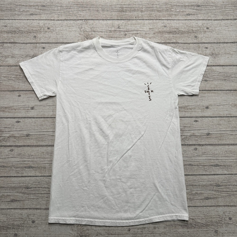 Cactus Jack T-Shirt Men's Small White Short Sleeve Travis Scott Merch Streetwear